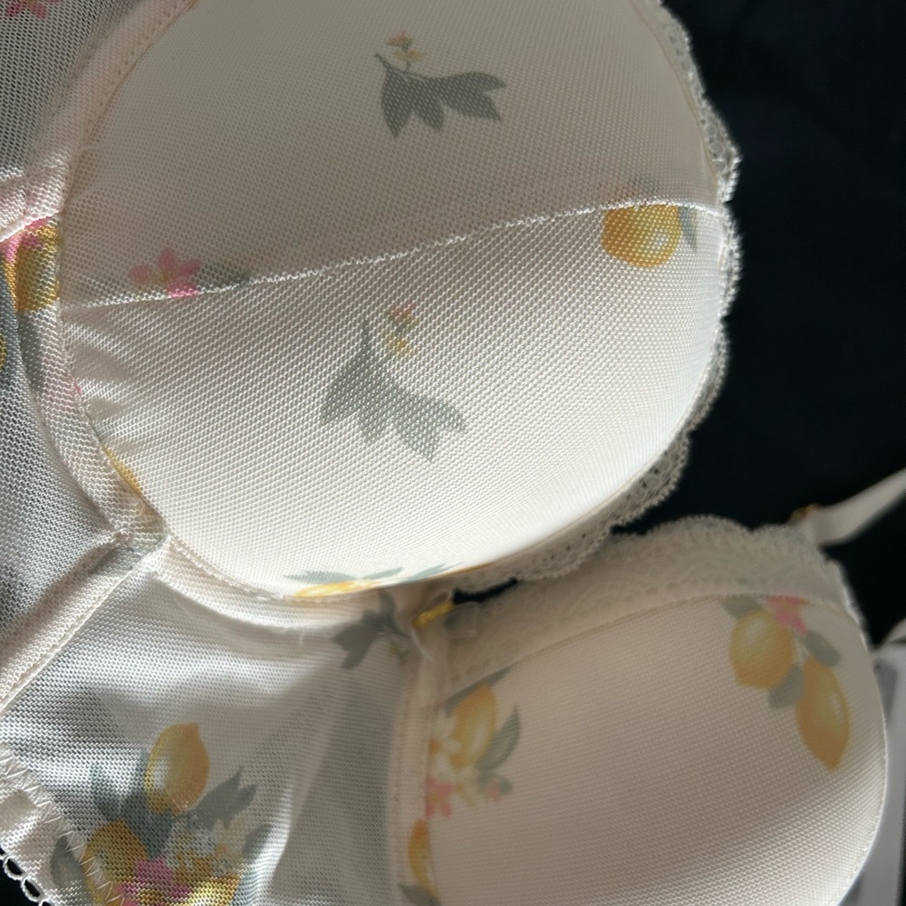 Lemon Floral Lace Bra